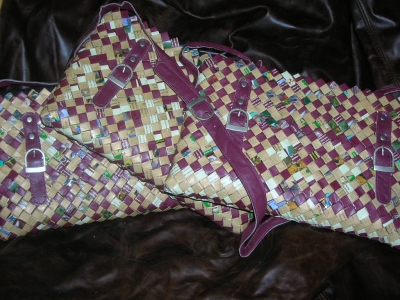 Leather Strapped Wrapper Purse
