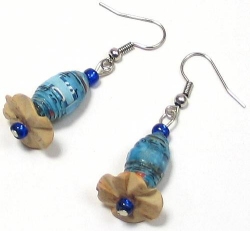 Recycled pink earrings