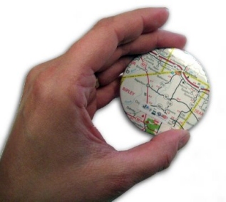 Recycled map mirrors