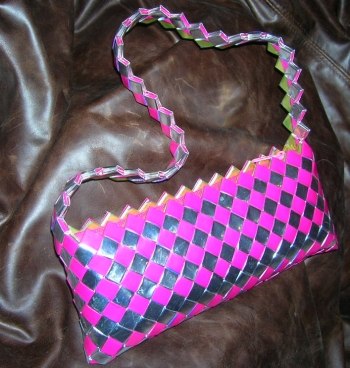 Candy Wrapper HOT PINK Purse from Cabo Mexico