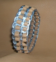 pull tab leather bracelet