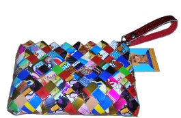 Nahui Ollin Rosey Cheeks Candy Wrapper Purse