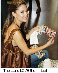 The stars just LOVE Nahui Ollin candy wrapper purses